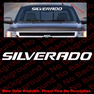 LARGE SILVERADO Car WindShield DIE CUT Vinyl Die Cut Decal Fits Truck RC116 - Imagen 1 de 7