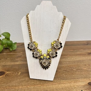 Joan Rivers QVC Chunky Statement Necklace Rhinestone Floral Jewelry - Picture 1 of 9