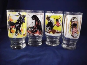 DeGrazia Southwestern Gläser 4er Set De Grazia Artwork Gallery In The Sun Vintage - Bild 1 von 9
