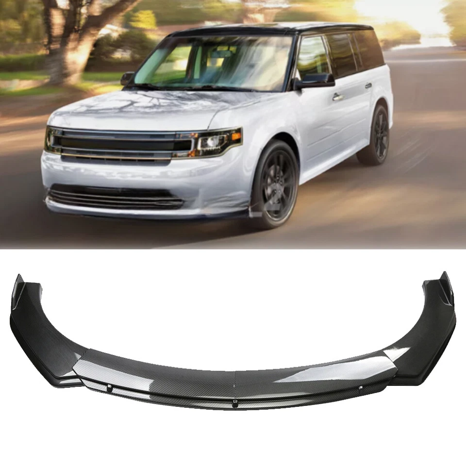 For Ford Flex 2009-2019 Front Bumper Lip Splitter Spoiler Body Kit Carbon Fiber Foto 1 de 4