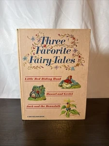 Three Favorite Fairy Tales Red Riding Hood Hansel Gretel Jack Beanstalk 1964 VTG - Picture 1 of 3