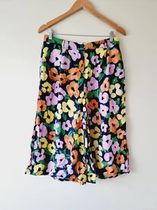 PRINCESS HIGHWAY Linen Blend Wide Leg Culottes Crop Pants SIZE 14 has pockets - Picture 1 of 7