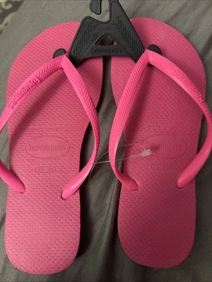 Havaianas Slim Flip Flops  H Slim Thematic Neon Pink New Womens Size 6 - 35/36 - Image 1 of 3