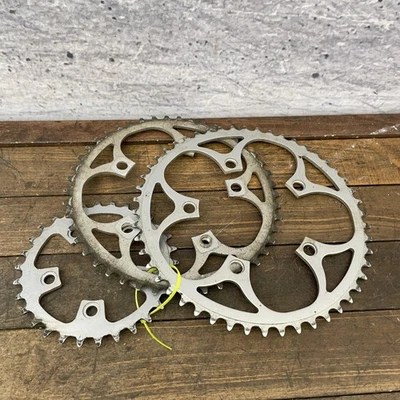 Vintage Takagi Chainrings Lot 110 BCD 50T 46T 30T Touring Triple 5-Bolt AT XT - Image 1 of 4