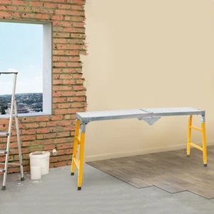 Portable Work Platform Adjustable with Folding Legs for Workshop/Garage/Office - Picture 1 of 16