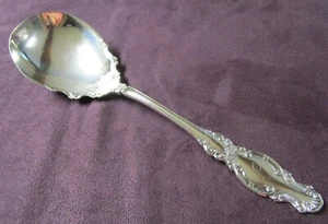MELROSE Berry or Serving Spoon Rogers Antique Silverplate 1898 S Monogram - Picture 1 of 4