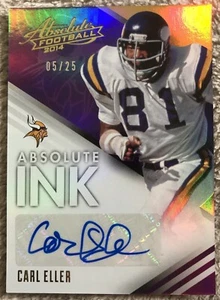 CARL ELLER 2014 Panini Absolute Ink Auto /25 AB-CE Minnesota Vikings READ - Picture 1 of 10