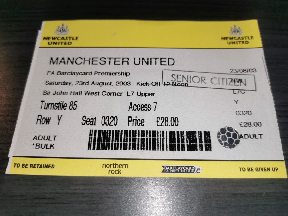 Manchester United 2012/9/29 スパーズ戦チケット半券 Manchester United International Club Soccer Fan Tickets for