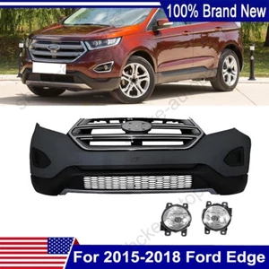 Complete Front Bumper Grille Fog Lights Set For 2015 2016 2017 2018 Ford Edge - Bild 1 von 16