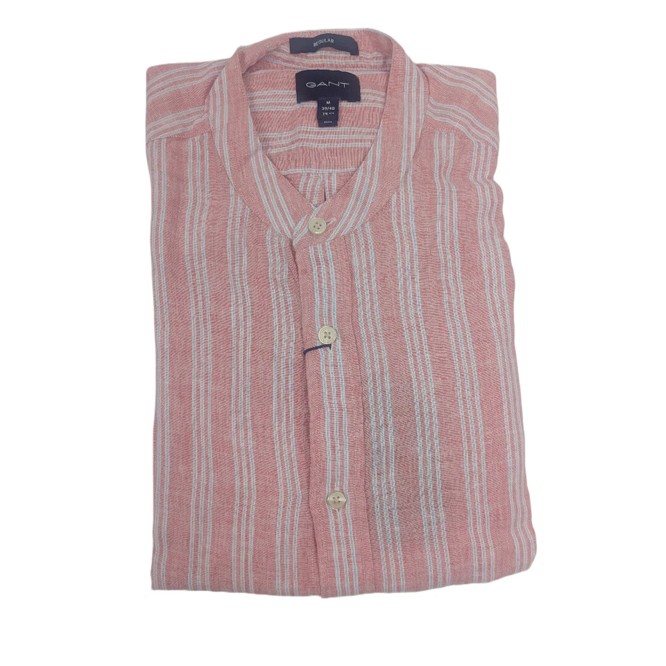 Camisa Grandad GANT Mineral Rojo Lino Rayas 3014234 Talla Mediana Nueva con Etiquetas Foto 1 de 1
