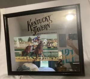 Vintage Horse Race Kentucky Derby 121 Bar Mirror Advertisement Thunder Gulch - Picture 1 of 10