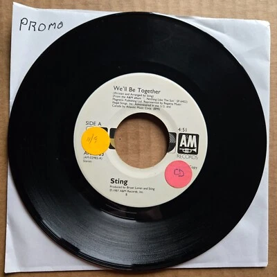 STING We'll Be Together DJ PROMO POP ROCK 45 7" Record Vinyl Records Foto 1 de 2