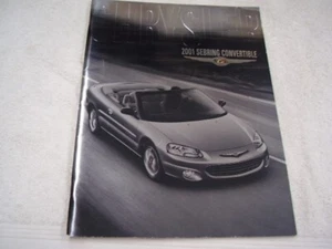 Chrysler Sebring 2001 folleto convertible original franqueo gratuito - Imagen 1 de 4