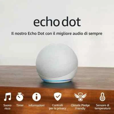 Echo Dot (Ultimo modello) | Altoparlante intelligente Wi-Fi e Bluetooth - Immagine 1 di 4