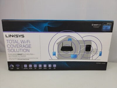 Linksys AC1200 Dual Band Smart WiFi Router & N300 WiFi Range Extender Brand New - Image 1 of 4