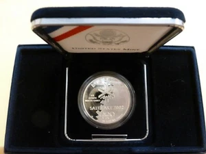 2002-P Salt Lake City Olympics Silver Dollar Proof with box, sleeve and COA - Picture 1 of 4
