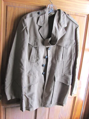 WWII PERIOD US MARINE OFFICER SUMMER JACKET KHAKI - Image 1 of 4