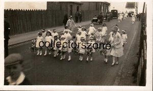 1920's Lostock Hall Watkin Lane St James's Church Parade Real photo postcard - Picture 1 of 2