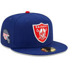 NEW ERA NFL Las Vegas Raiders 59FIFTY Blue Americana Hat Cap Team Fitted