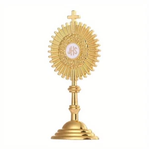 2 1/2"  Car Decoration Monstrance JHS Religious Communion Sacrament Statue 6.3cm - Picture 1 of 2