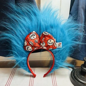 Dr. Seuss Thing 1 & 2 Blue Hair Headband One Two Costume Accessory Halloween - Picture 1 of 3