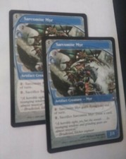 2x Sarcomite Myr Magic card blue MtG Future Sight LP/VLP