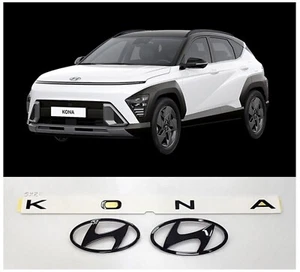 Emblema original con capucha con letra maletero negro brillante para 2023 2024+ Hyundai Kona - Imagen 1 de 11