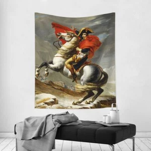 60"×51" Tapestry Wall Art, Napoleon Crossing The Alps by Jacques Louis David - Picture 1 of 6
