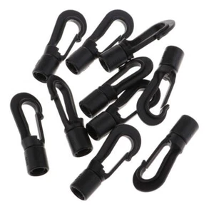 10 Stück Karabinerhaken Schwarz Kunststoff für ø 5 mm - Bild 1 von 5