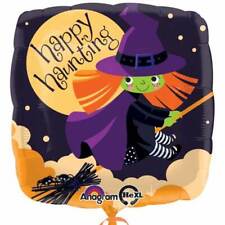 Halloween Happy Haunting Cute Witch Foil Balloon - Party Decorations