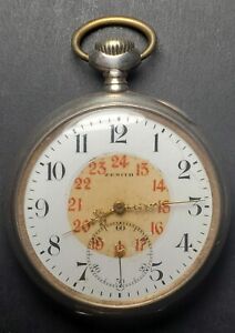 Zenith Grand Prix 1900 Paris Men's Pocket Watch, 15 Jewels, Silver Case