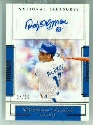 2020 Panini National Treasures ROBERTO ALOMAR on Card Auto/25 Toronto  - Image 1 of 2