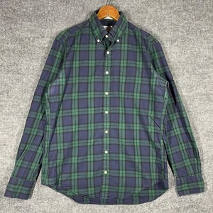 Camisa a Cuadros Reloj Negro Sarga Archivo Cooperativo Gant x Yale DE COLECCIÓN Hombres Talla Mediana - Imagen 1 de 19