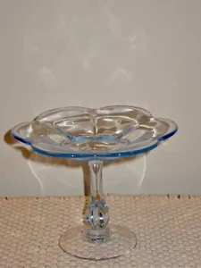 "Compote/plato vintage de 7" de caramelo de patas azuladas Duncan Miller" Canterbury - Imagen 1 de 2