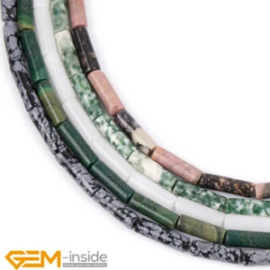 4x13mm Natural Assorted Gemstone Loose Column Tube Loose Beads Jewelry Making - Bild 1 von 63