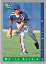 Randy Curtis St  Lucie Mets Outfield 1993 Classic Best # 131 -0 years MLB Time 