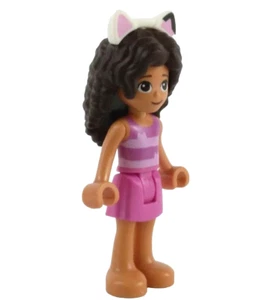 LEGO® Gabby's Dollhouse GABBY Minifigure™ gdh002 with Ears Pink Striped Tank Top - Picture 1 of 6