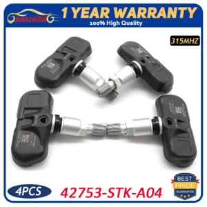 4x TIRE PRESSURE SENSOR NEW TPMS 42753-STK-A04 For Honda Pilot Acura RDX MDX - Picture 1 of 12