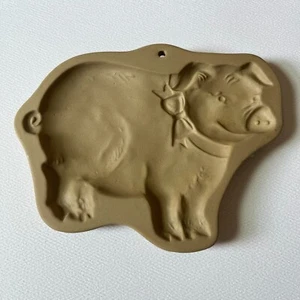Braune Tasche Keksform Schwein Bauernhof 1984 nicht mehr produziert 6" Backen - Bild 1 von 4