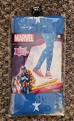 Marvel Sueño Americano Niño Talla M/L Medias Disfraz Halloween 1 Par Foto 1 de 4