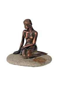 Vintage The Little Mermaid Statue Souvenir From Kobenhavn Copenhagen Lady Rock - Picture 1 of 10