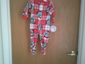 Disney Mickey Mouse One Piece Footed Pajamas Sleeper Size 12 month NWT - Picture 1 of 2