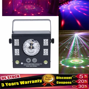 Nuevo 4 en 1 Luz LED Mixta Fiesta DJ Disco Luces Efecto Patrón Luz Estroboscópica - Imagen 1 de 10