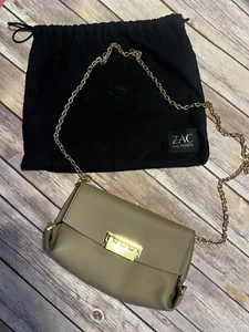 ZAC POSEN Envelope Crossbody Bag Taupe Beige - Picture 1 of 4