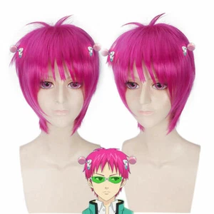Saiki Kusuo No Sai-nan Saiki Kusuo Rose Red Cosplay Anime Costume Party Wig Hair - Picture 1 of 7