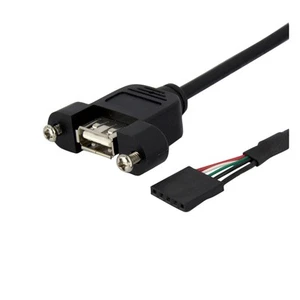 StarTech.com 1 ft Panel Mount USB Cable - USB A to Motherboard Header Cable Adap - Afbeelding 1 van 4