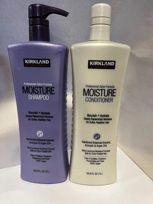 SET OF 2 Kirkland Signature Moisture Shampoo & Conditioner 33.8 fl oz each NEW - Image 1 of 2