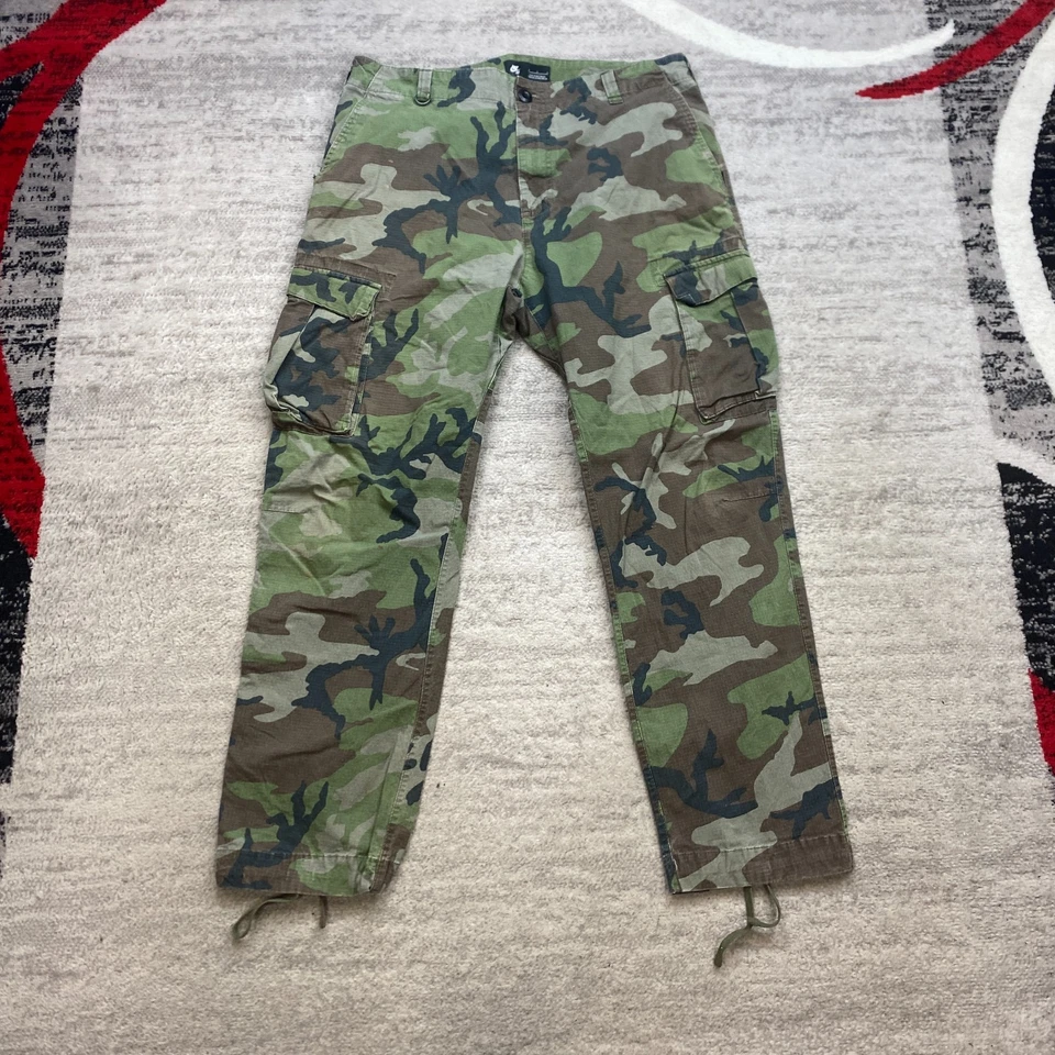 Nike SB Ripstop Flex Camo Cargo Pants 34 Green Fatigue 34x30 Skater Y2K 90s Mens - Image 1 of 4