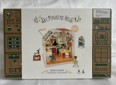 Robotime DIY Miniature House Jason's Kitchen Rolife Model Kit DG105 Sealed - Image 1 of 4