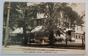 VTG 1928 LIVERPOOL NOVA SCOTIA RPPC Advertising THE ELMWOOD HOTEL - Picture 1 of 2